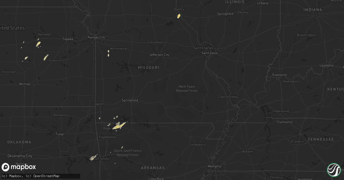 Hail map in Illinois on October 11, 2011