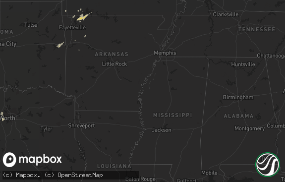 Hail map preview on 10-11-2011
