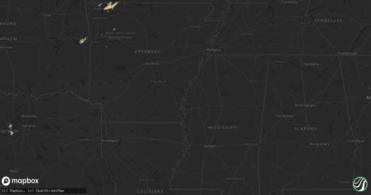 Hail map on October 11, 2011