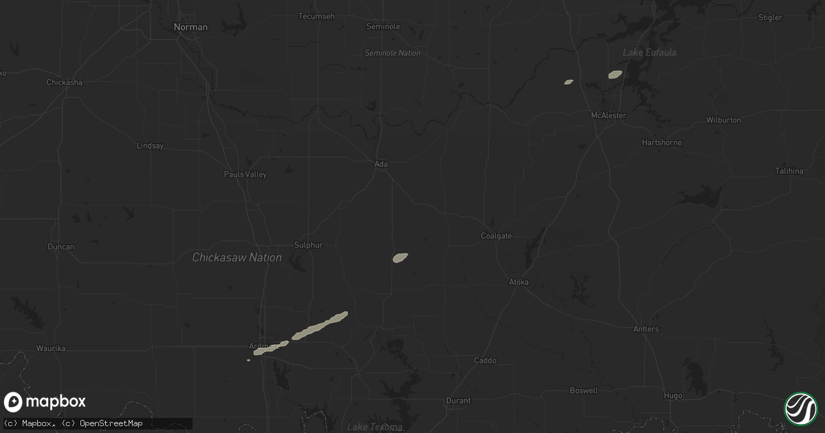 Hail map in Stonewall, OK on October 11, 2013