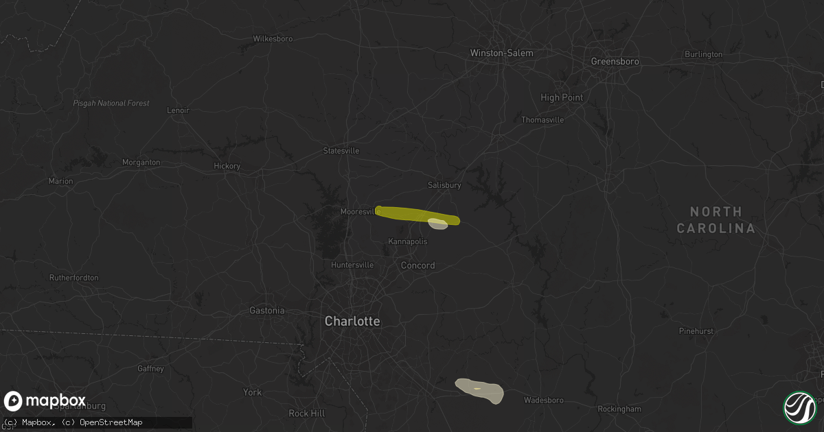 Hail map in China Grove, NC on October 11, 2014