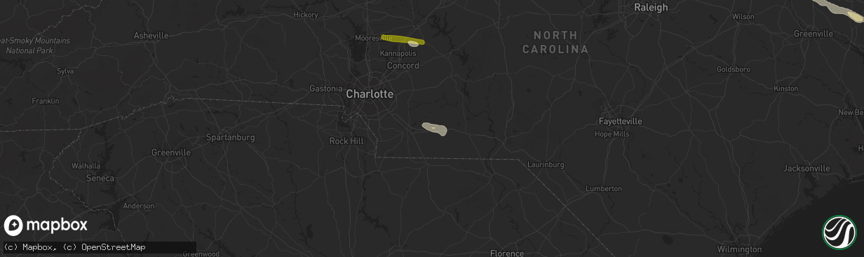 Hail map in Marshville, NC on October 11, 2014