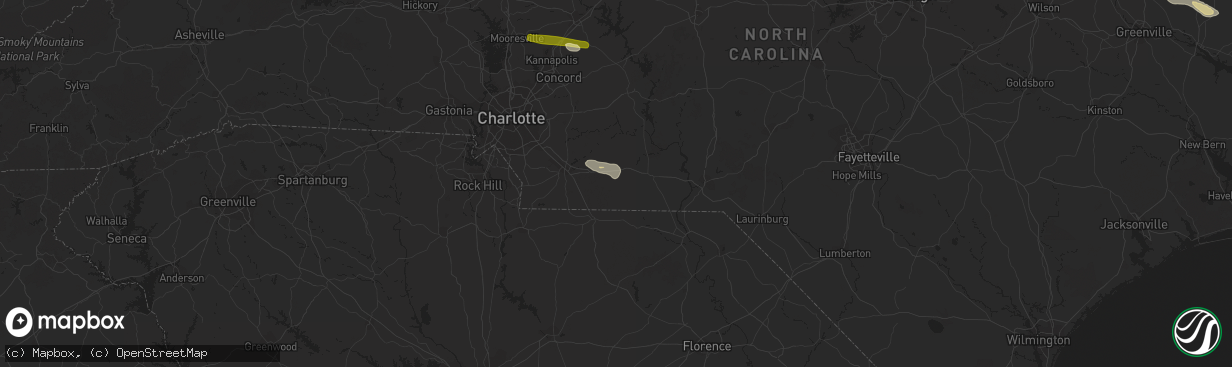 Hail map in Peachland, NC on October 11, 2014