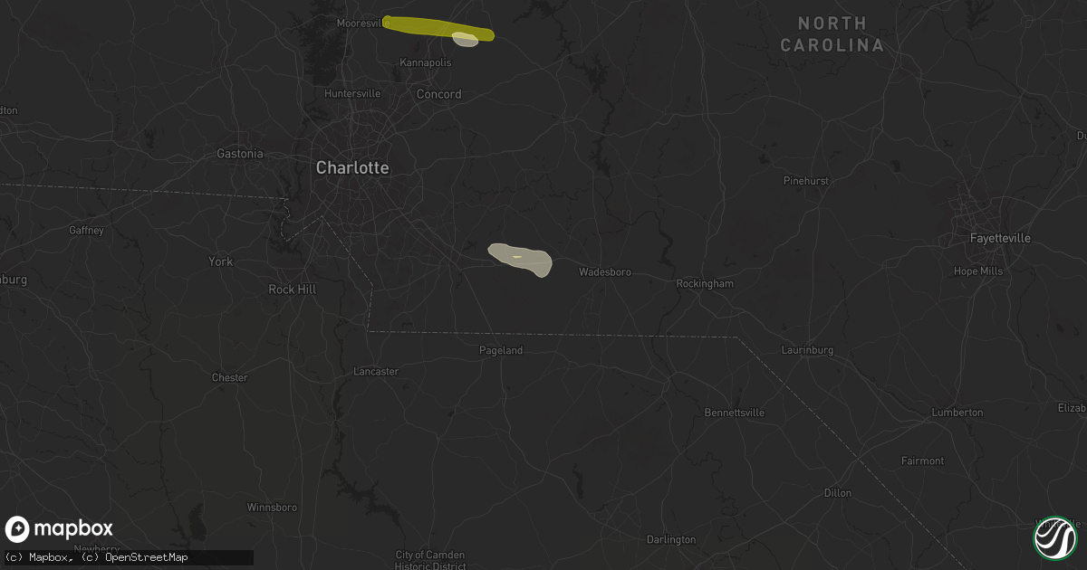 Hail map in Peachland, NC on October 11, 2014