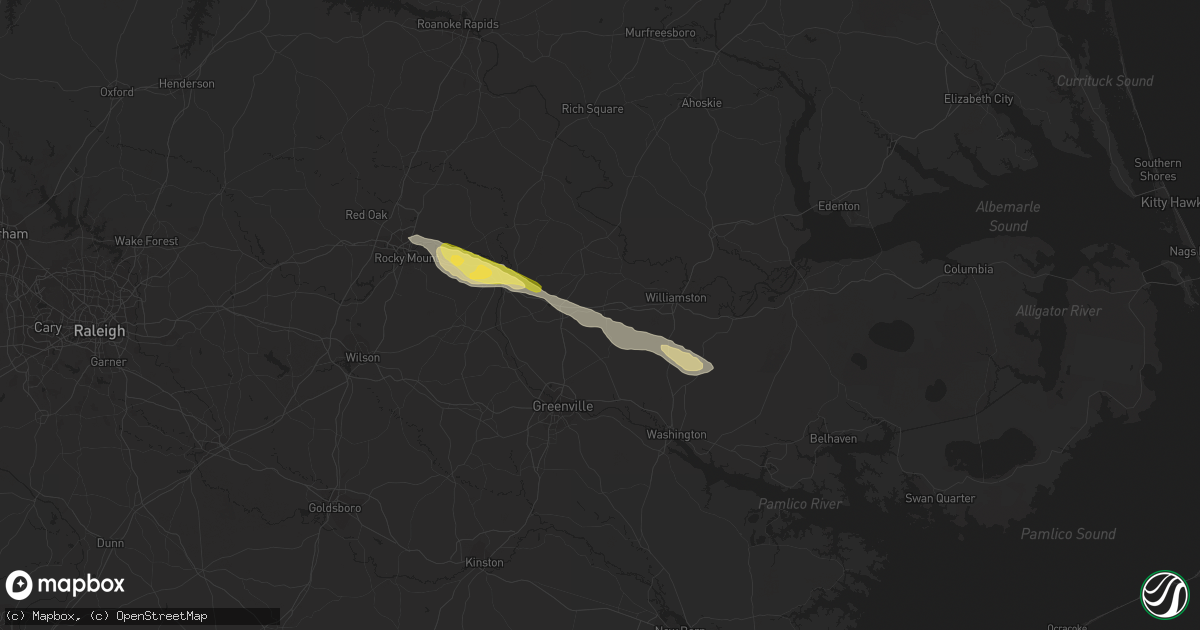 Hail map in Robersonville, NC on October 11, 2014