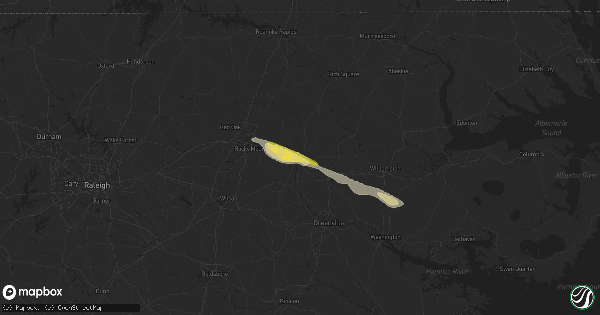 Hail map in Tarboro, NC on October 11, 2014
