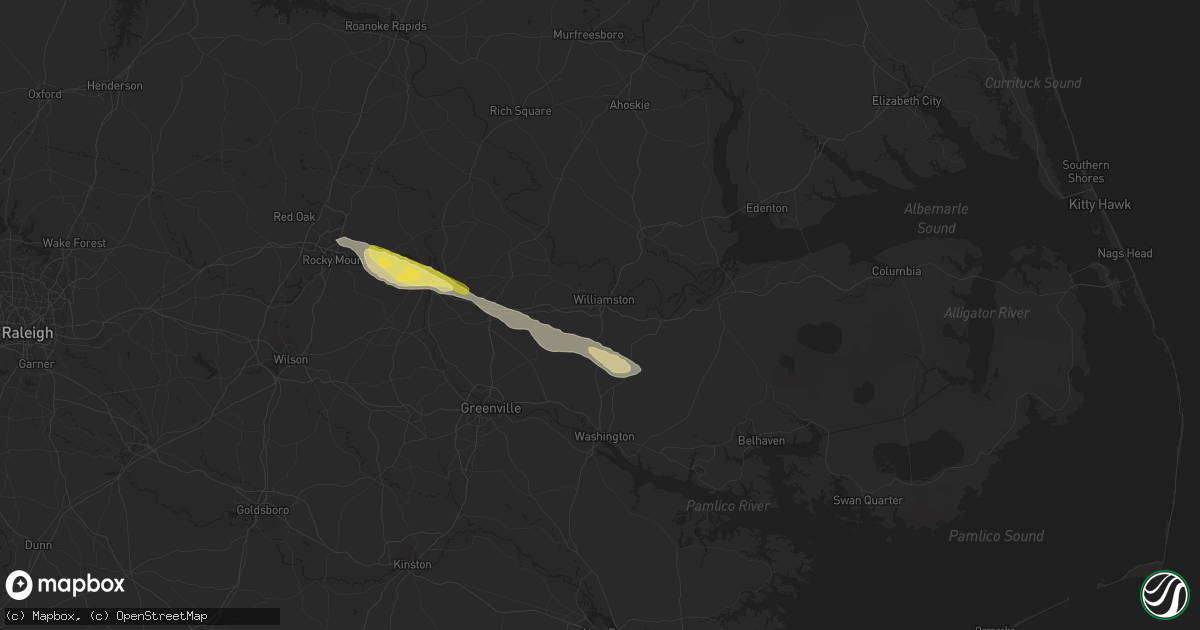 Hail map in Williamston, NC on October 11, 2014