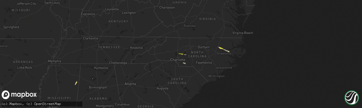 Hail map on October 11, 2014