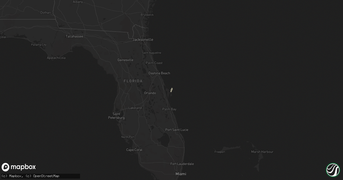 Hail map in Florida on October 11, 2015