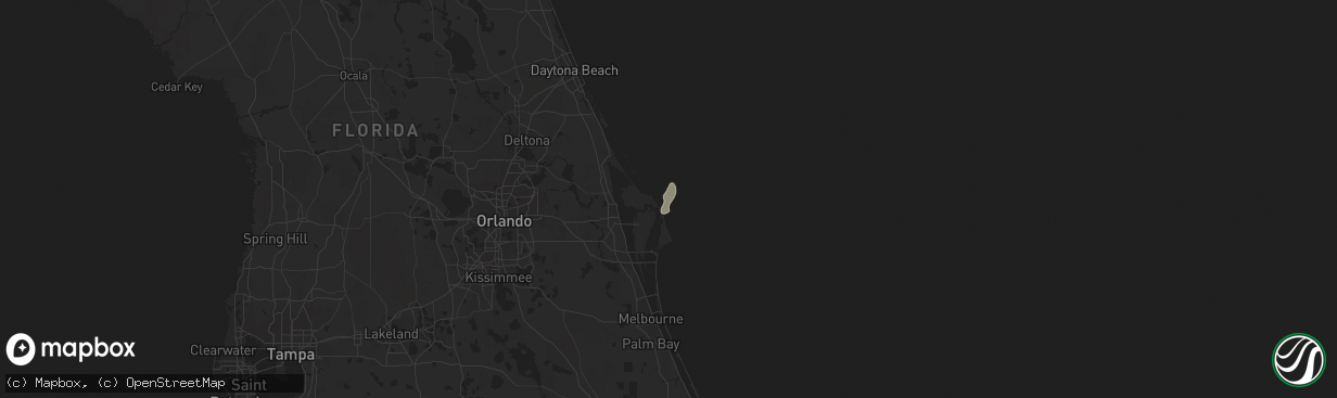 Hail map in Patrick Afb, FL on October 11, 2015