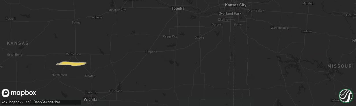 Hail map in Ashland, KS on October 11, 2016