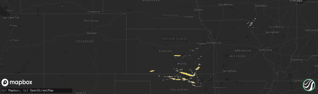 Hail map on October 11, 2016