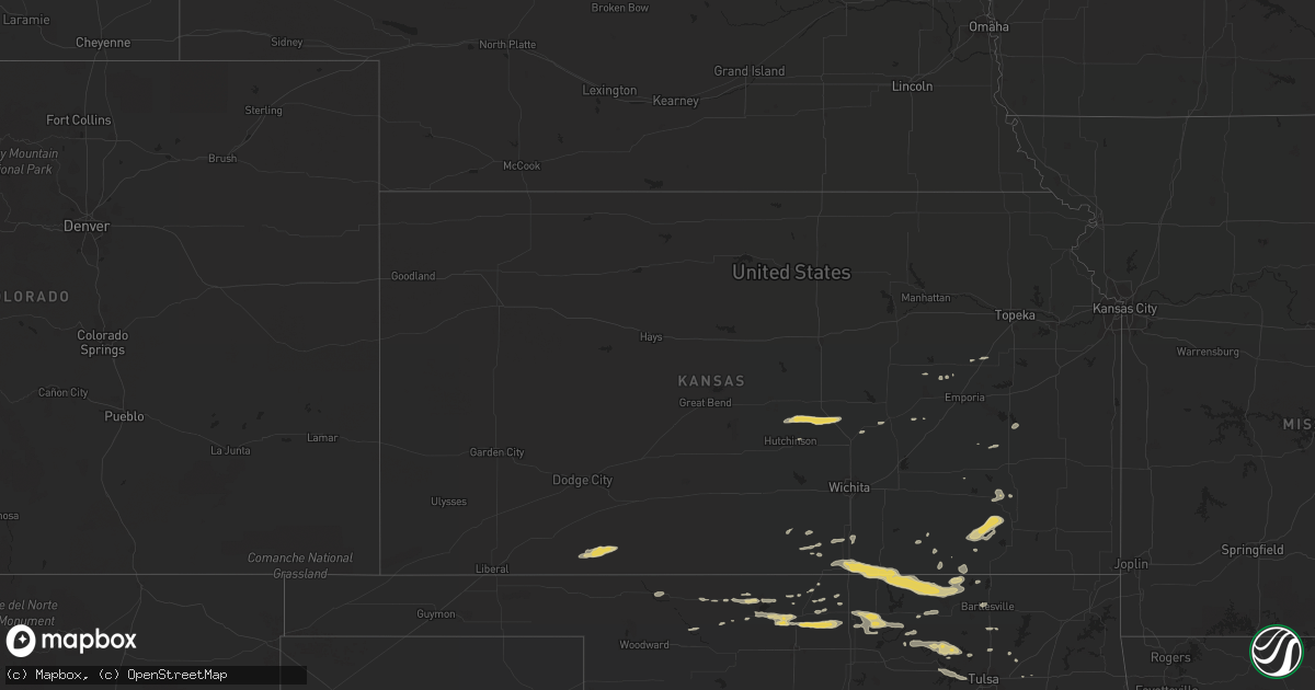 Hail map on October 11, 2016