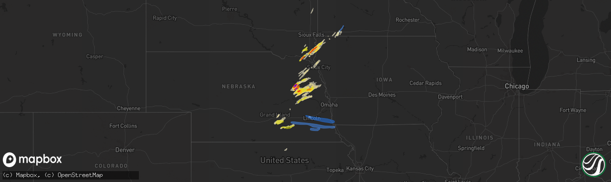 Hail map on October 11, 2020