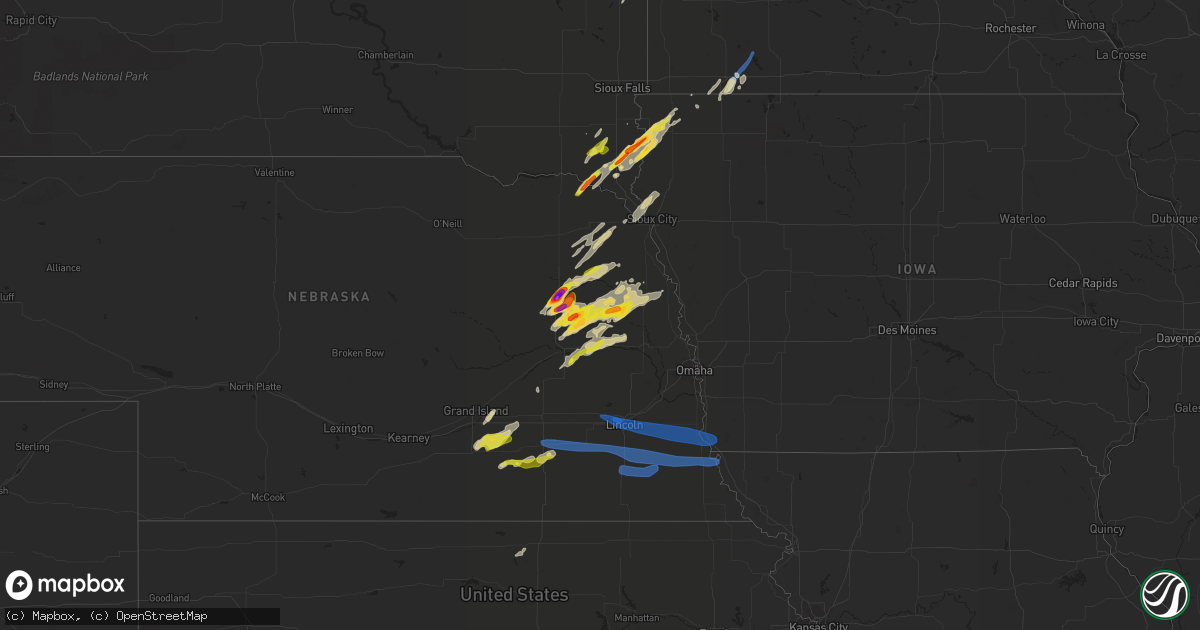 Hail map on October 11, 2020