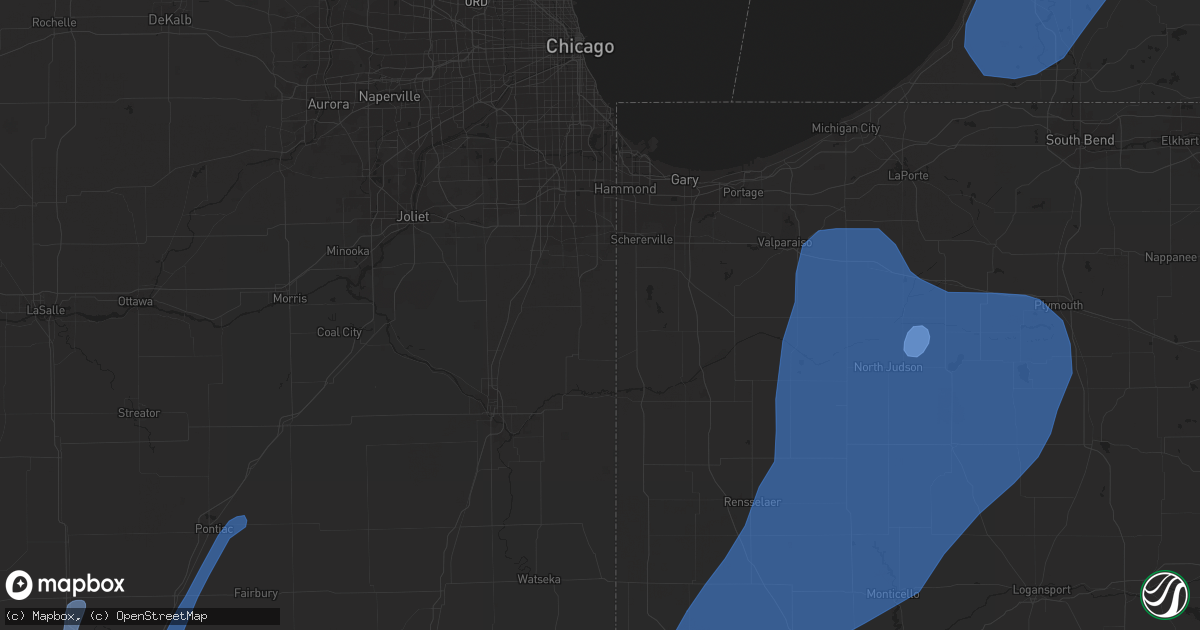 Hail map in Monticello, IN on October 11, 2021