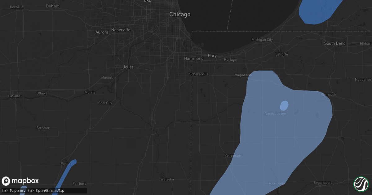 Hail map in Saint Joseph, MI on October 11, 2021