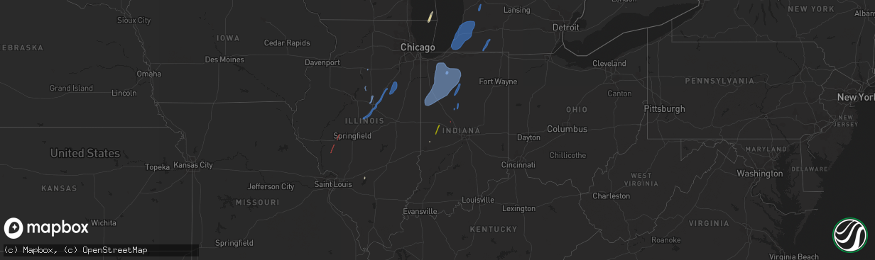 Hail map on October 11, 2021