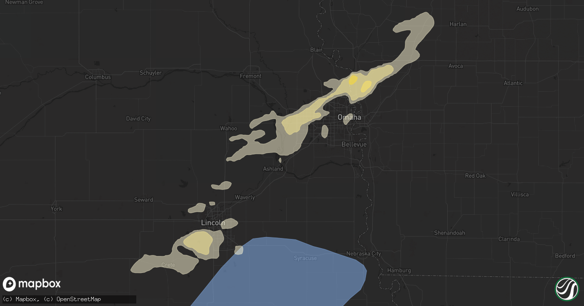 Hail map in Gretna, NE on October 11, 2022