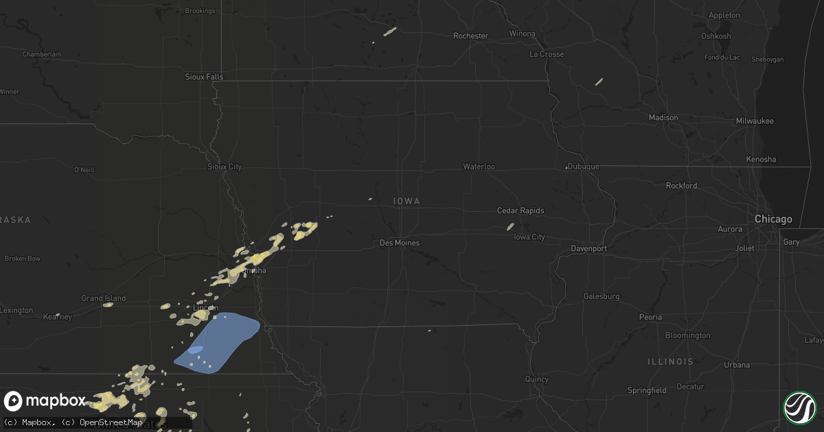 Hail map in Iowa on October 11, 2022
