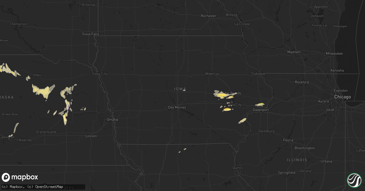 Hail map in Iowa on October 11, 2023