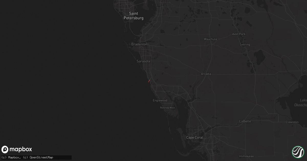 Hail map in Nokomis, FL on October 11, 2023