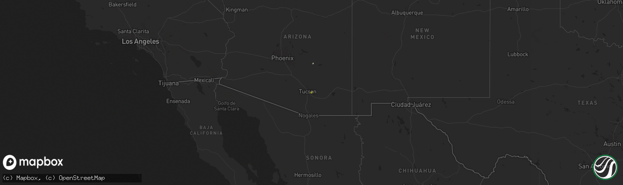Hail map on October 11, 2025