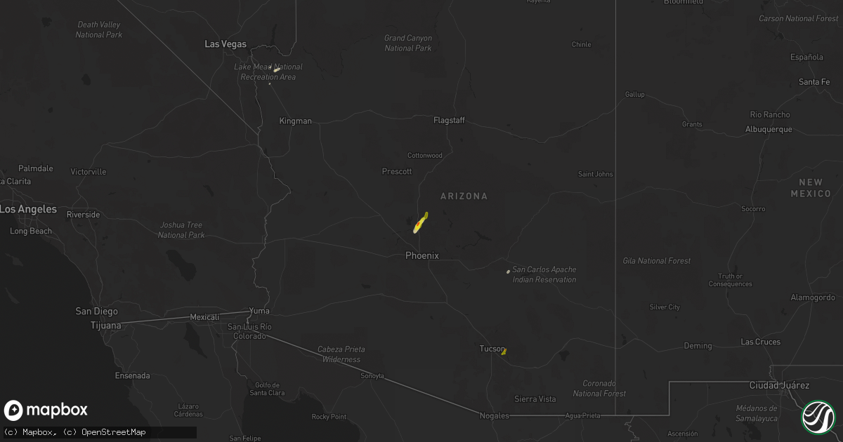 Hail map on October 11, 2025