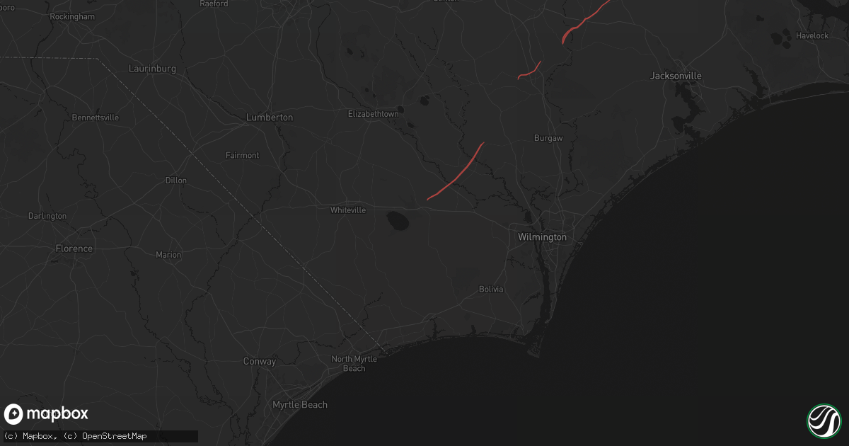 Hail map in Bolton, NC on October 11, 2026