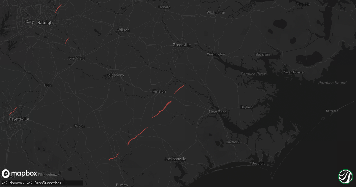 Hail map in Dover, NC on October 11, 2026