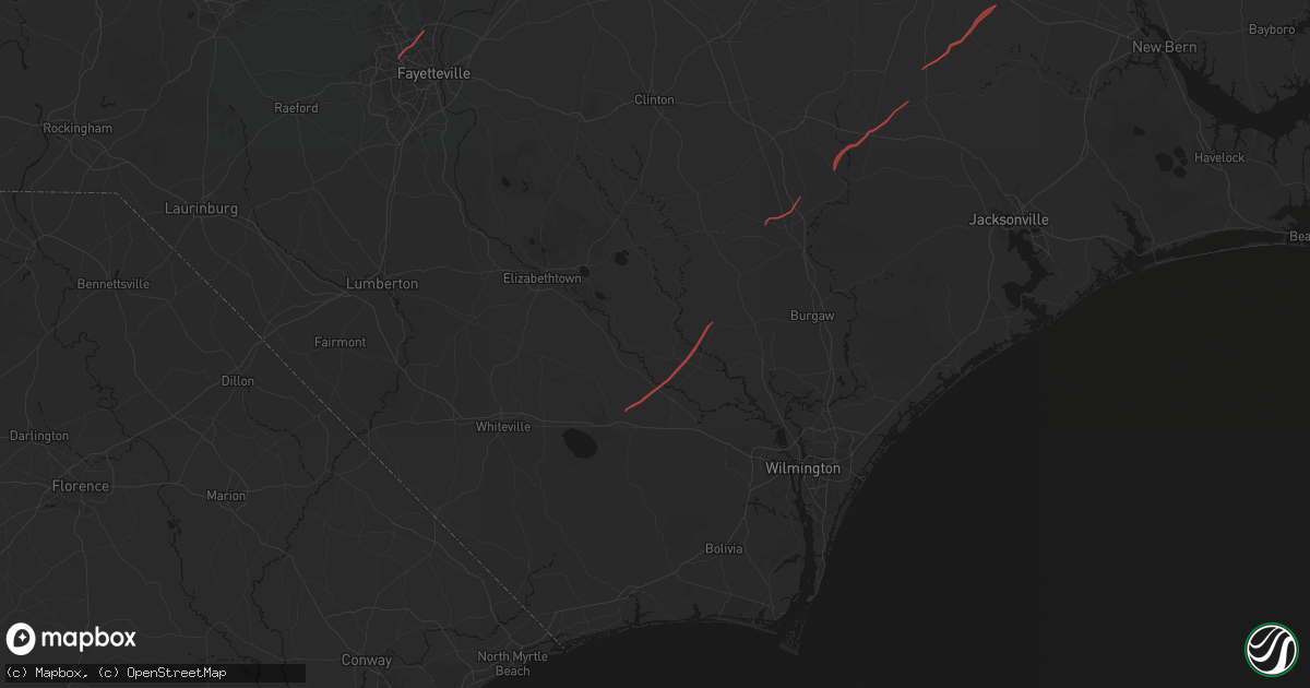 Hail map in Kelly, NC on October 11, 2026
