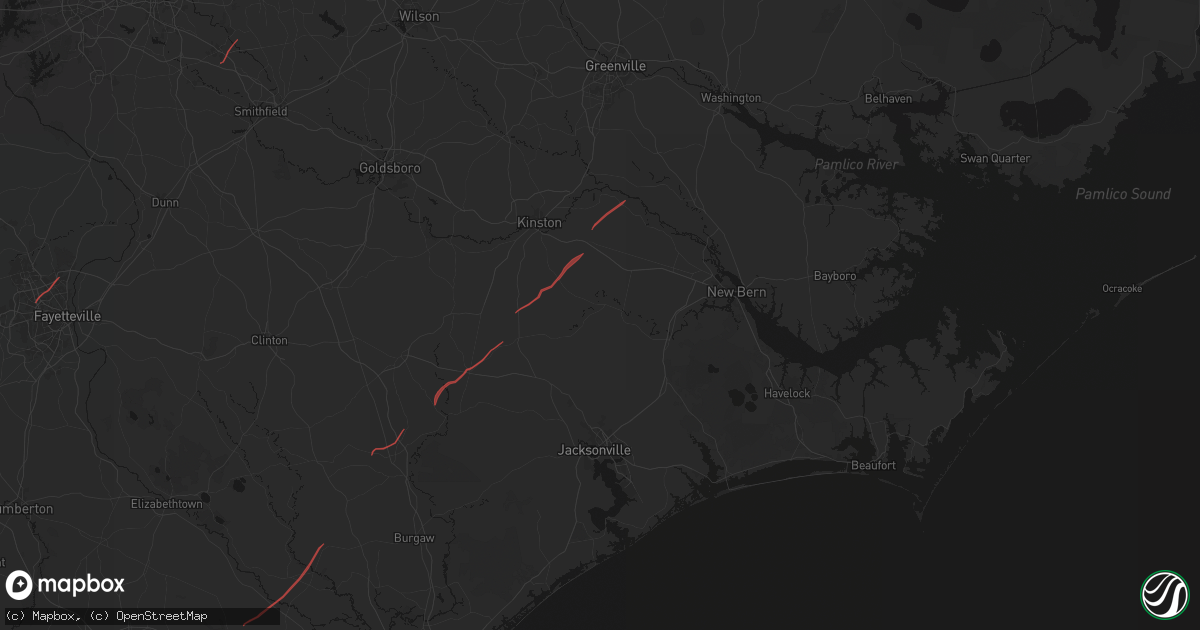 Hail map in Trenton, NC on October 11, 2026