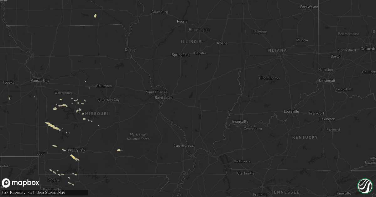 Hail map in Mississippi on October 12, 2011