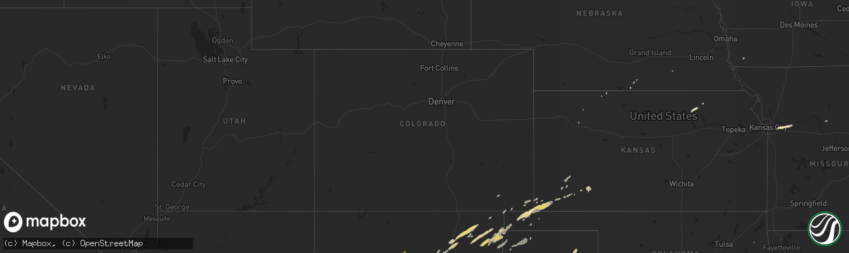 Hail map in Colorado on October 12, 2012