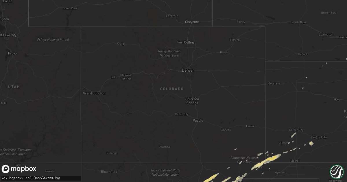 Hail map in Colorado on October 12, 2012