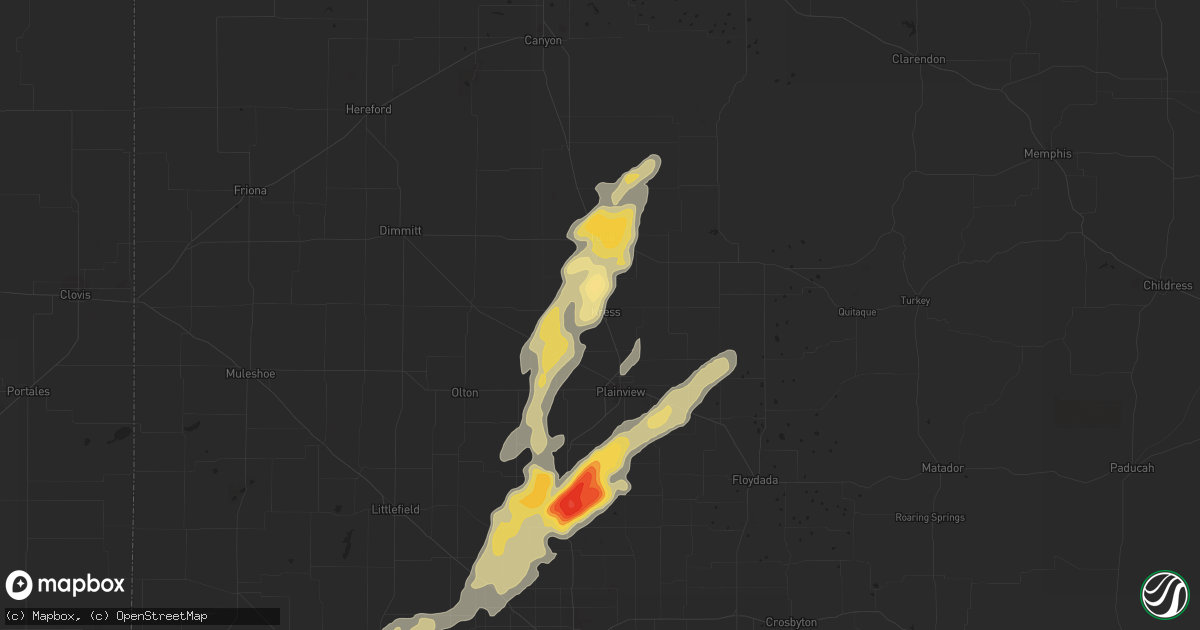 Hail map in Kress, TX on October 12, 2012