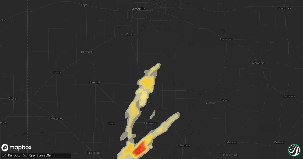 Hail map in Tulia, TX on October 12, 2012