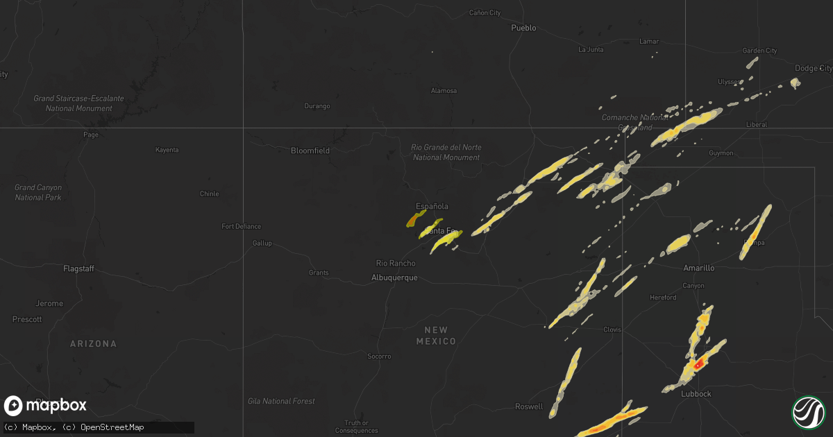 Hail map on October 12, 2012