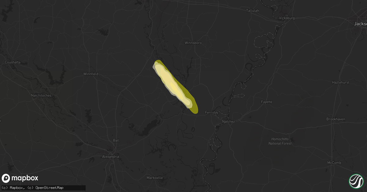 Hail map in Harrisonburg, LA on October 12, 2013
