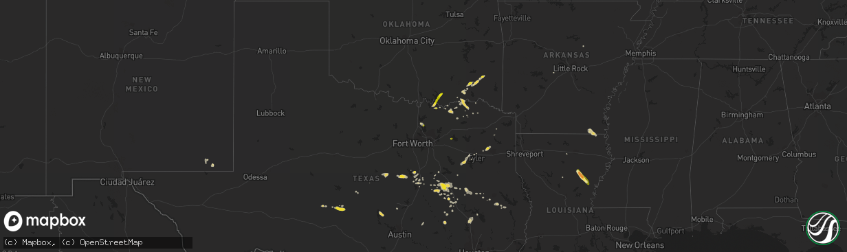 Hail map on October 12, 2013