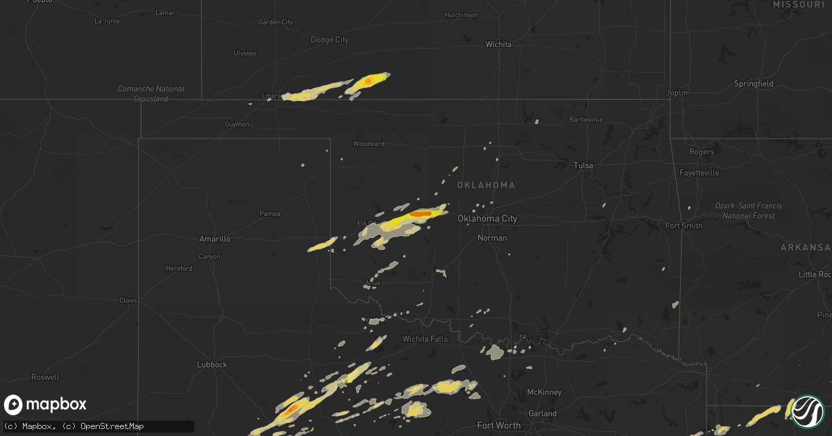Hail map on October 12, 2014
