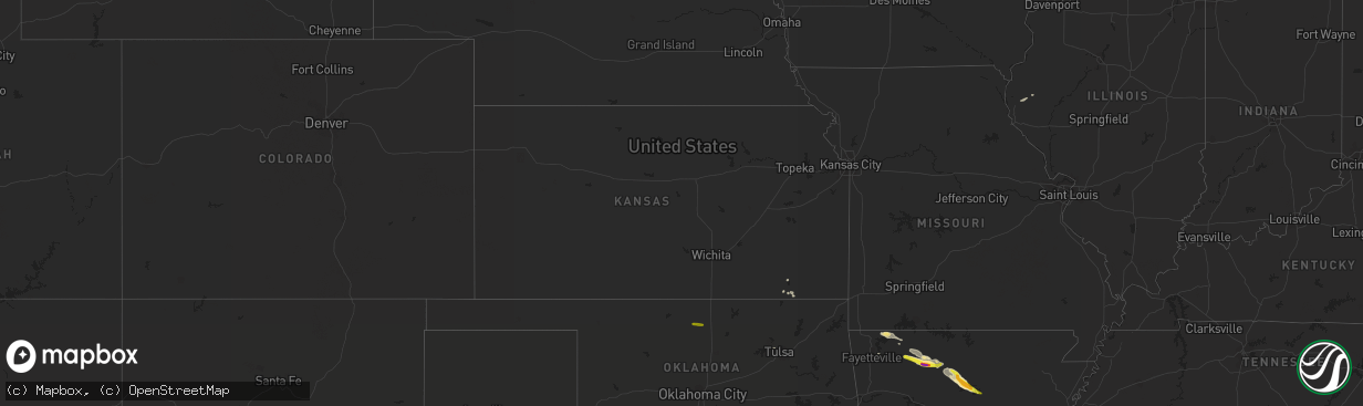 Hail map in Kansas on October 12, 2016