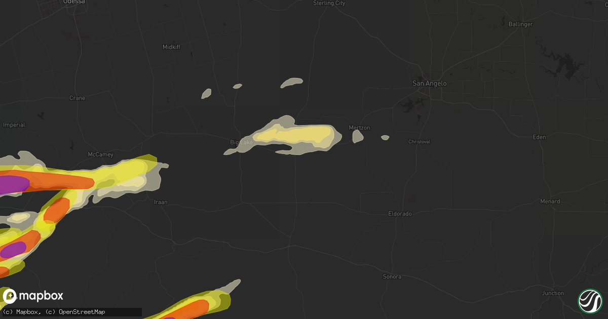 Hail map in Barnhart, TX on October 12, 2018