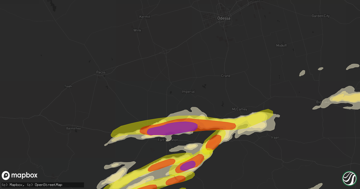 Hail map in Imperial, TX on October 12, 2018