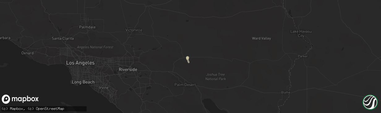 Hail map in Joshua Tree, CA on October 12, 2018