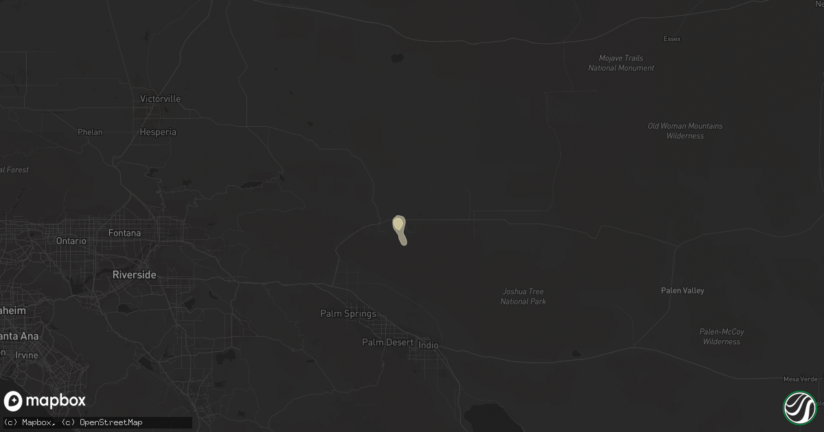 Hail map in Joshua Tree, CA on October 12, 2018