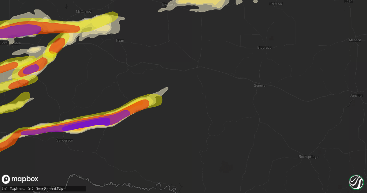 Hail map in Ozona, TX on October 12, 2018