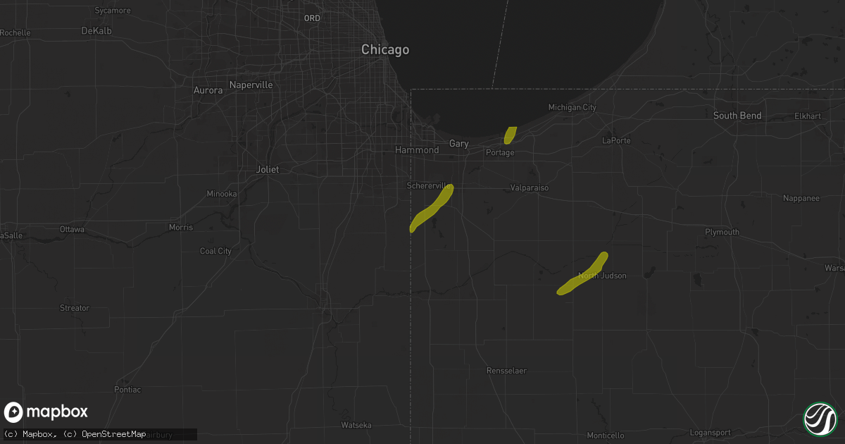 Hail map in Cedar Lake, IN on October 12, 2020