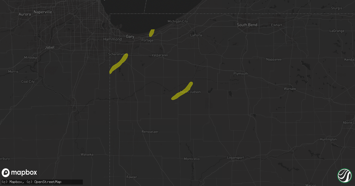 Hail map in San Pierre, IN on October 12, 2020