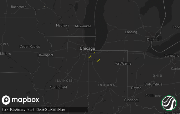 Hail map preview on 10-12-2020